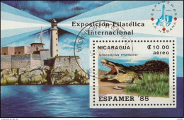 LOTE 1838  ///   (C020) Nicaragua 1989 - Phare De La Havanne ( Mi BL164 - YT BF 172 ) - Nicaragua