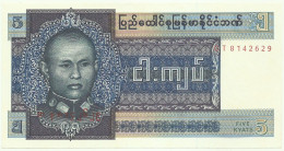 BURMA ( Now Myanmar ) - 5 Kyats - ND ( 1973 ) - P 57 - Unc. - Serie GT - Union Of Burma Bank - Myanmar