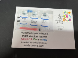 (8-10-2023) (3 U 37) Moderna Hopes To Have A Triple Vaccine Against COVID-19 & Flu & RSV During 2026 (OZ Stamp) - Maladies