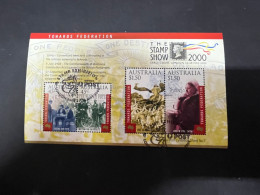 8-10-2023 (stamp) Australia - Mini-Sheet - CTO  - Over-printed With "The Stamp Show 2000 London" - Blocchi & Foglietti