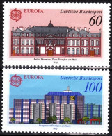 GERMANY 1990 EUROPA: Post Offices, Architecture. Complete Set, MNH - 1990