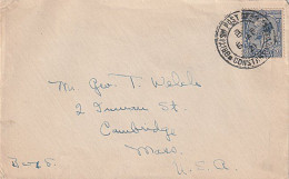 British Levant 1921 SG Z192 Constantinople Cancel On Cover To U.S. - British Levant