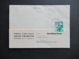 Österreich 1962 Geschäftspostkarte Bettfedern Josef Fremuth Marchtrenk Frankiert Mit Trachten Nr.906 EF - Briefe U. Dokumente