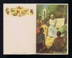 Sp10011 PORTUGAL Religions "Afric Missionary Promoting Faith AEIOU +colonialism" Education Militaria Postal Stationery - Teología