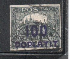 CZECH CECA CZECHOSLOVAKIA CESKA CECOSLOVACCHIA1923 1926 POSTAGE DUE HRADCANY AT PRAGUE DOPLATIT SURCHARGE 100on120h USED - Timbres-taxe