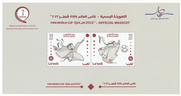 LAEEB Mascot Of 2022 FIFA World Cup Soccer Football, New Issue Bulletin Brochure Technical Details Card From Qatar Post - 2022 – Qatar