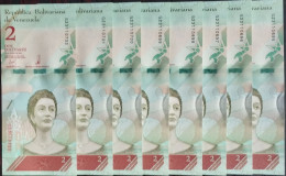 Set 10 P.Venezuela 2 Bolivares,Consecutivi 2018, P-101, UNC, (B/1-49 - Venezuela