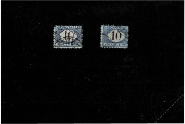 ITALIA REGNO ,"Segnatasse",10 Lire ,azzurro E Bruno ,2 Pezzi Usati ,qualita Ottima - Postage Due