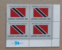 Ny81-01 : Nations-Unies (N-Y) - Drapeaux Des Etats Membres De L'ONU (II) , Trinité-et-Tobago Avec Vignette "FLAG SERIES" - Neufs