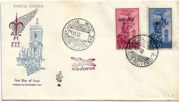 Fdc Venetia N. 80: POSTA AEREA L. 300 E 500 (1950) No Viaggiata - Marcophilie