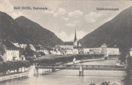 D5884) BAD ISCHL - Esplanade - Salzkammergut - Brücke Häuser U. Kirche 1909 - Bad Ischl