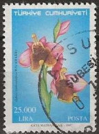 TURKEY 1997 Orchids - 25000l - Ophrys Tenthredinifera FU - Used Stamps