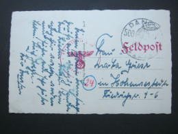 DANZIG ,  1944 , 27.10 , Feldpostkarte Mit Truppenstempel - Feldpost World War II
