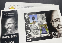 MONTSERRAT Mahatma Gandhi 150th Anniversary Official FDC From Montserrat  Post Not IGPC ISSUED - Mahatma Gandhi