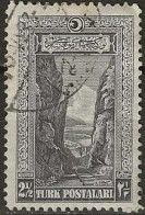 TURKEY 1926 Gorge And River Sakarya - 2½gr. - Black FU - Used Stamps