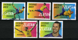 Réf 77 < -- SWEDEN 2014 < Yvert N° 2961 à 2965 Ø Used -- > Football Zlatan Ibrahinovic Foot Footballeur - Soccer - Gebraucht