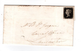 1841 , 1 P. Black , 4 Large Margins , Cpl. Cover With Full Contents -clear " KENDAL- AP 10 -1841 " - Briefe U. Dokumente