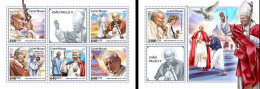 Guinea Bissau 2018, Pope J. Paul II, Mother Teresa, 4val In BF +BF - Mother Teresa