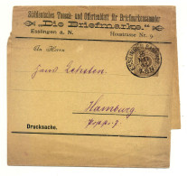 "Die Briefmarke" Esslingen 1895, Streifband "Süddeutsches Tausch- U. Offertenblatt Für Briefmarkensammler" - Altri & Non Classificati