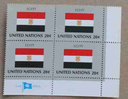 Ny81-01 : Nations-Unies (N-Y) - Drapeaux Des Etats Membres De L'ONU (II) , Égypte Avec Une Vignette "FLAG SERIES" - Neufs