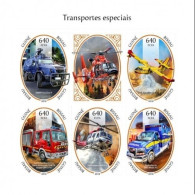 Guinea Bissau 2018, Special Transport, Police, 6val In BF IMPERFORATED - Politie En Rijkswacht