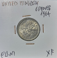 UNITED KINGDOM - 6 PENCE 1964 - XF - H. 6 Pence