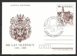 POLOGNE. Carte Commémorative De 1989. Industrie Du Verre D'Ujście. - Vetri & Vetrate