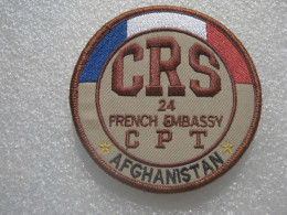 COLLECTION ANCIEN ECUSSON P.N CRS 24 SECURITE AMBASSADE OPEX AFGHANISTAN 90MM SCRATCH AU DOS ETAT EXCELLENT - Police & Gendarmerie