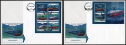 Guinea Bissau 2018, Submarines, 5val In BF +BF In 2FDC - Submarinos