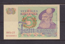 SWEDEN - 1973 5 Kronor AUNC/UNC Banknote As Scans - Svezia