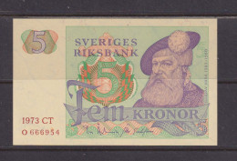 SWEDEN - 1973 5 Kronor AUNC/UNC Banknote As Scans - Sweden
