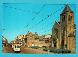 * Nieuwpoort - Nieuport (Kust - Littoral) * (Uitgever Van Mieghem A.) Albert I Laan, Tram, église, Old, Rare - Nieuwpoort