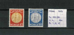 (TJ) Noorwegen 1959 - YT 392/93 (postfris Met Plakker/neuf Avec Charnière/MH) - Ungebraucht