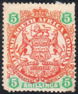 Rhodesia 1897 SG49 5/= Chestnut And Emerald (die III)  Mounted Mint - Other & Unclassified