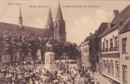 2530/ Bad Cleve, Kleiner Markt Mit Kurfurstendenkmal Und Stifts Kirche - Kleve