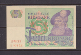 SWEDEN - 1978 5 Kronor AUNC/UNC Banknote As Scans - Svezia