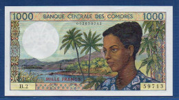 COMOROS - P.11a – 1000 Francs ND (1984 - 2004) UNC, S/n B.2 59713 - Comoros