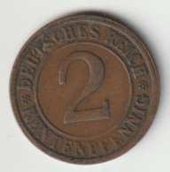 DEUTSCHES REICH 1923 G: 2 Rentenpfennig, KM 31 - 2 Rentenpfennig & 2 Reichspfennig