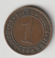 DEUTSCHES REICH 1927 F: 1 Reichspfennig, KM 37 - 1 Rentenpfennig & 1 Reichspfennig