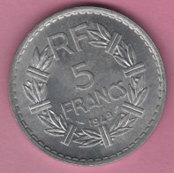 FRANCE - 5 FRANCS 1949 ALU - 5 Francs