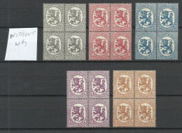 FINLAND FINNLAND 1917-1930 Michel 69 - 70 & 76 & 79 & 81 As 4-blocks MNH/MH Coat Of Arms - Nuevos