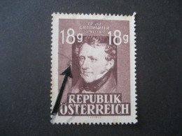 Österreich 1947- Franz Grillparzer Mit Plattenfehler,  Mi. A 802 PF II Gebraucht - Sonstige & Ohne Zuordnung