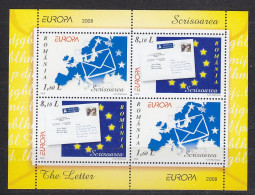 Europa Cept 2008 Romania  M/s ** Mnh (VA187) Rock Bottom - 2008