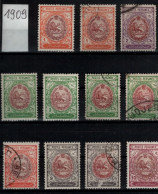 ! 1909 Collection Lot Of 37 Old Stamps From Persia, Persien - Irán