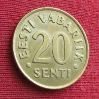 Estonia 20 Senti 1992 KM# 23 Lt 1603 *V1T  Estonie - Estonie