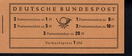 Markenheftchen Bund Postfr. MH 04 X Theodor Heuss MNH ** Neuf (1) Grauer Randstreifen - 1951-1970