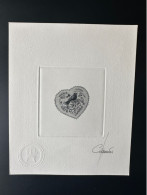 France 2005 YT 3748 Epreuve D'artiste Proof Cacharel Coeur Heart Herz Couturier Saint-Valentin - Prove D'artista