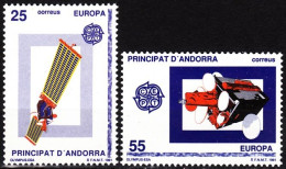 ANDORRA SPANISH 1991 EUROPA: Space. TV Satellite. Complete Set, MNH - 1991
