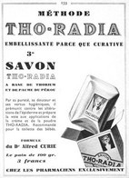 Tho-Radia Savon Thorium Paume Pérou Dr A. Curie 1935 Publicité - Advertising (Photo) - Objetos