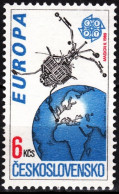 CZECHOSLOVAKIA 1991 EUROPA: Space. Satellite Over Earth. Single, MNH - 1991